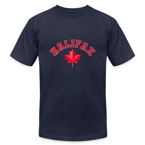 Halifax with maple leaf - Unisex Jersey T-Shirt by Bella + Canvas