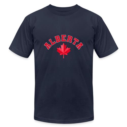 Alberta with maple leaf - Unisex Jersey T-Shirt by Bella + Canvas