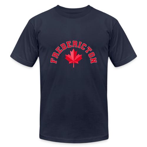 Fredericton with maple leaf - Unisex Jersey T-Shirt by Bella + Canvas