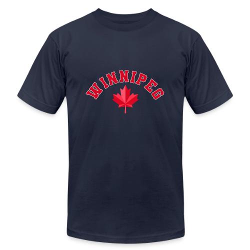 Winnipeg with maple leaf - Unisex Jersey T-Shirt by Bella + Canvas
