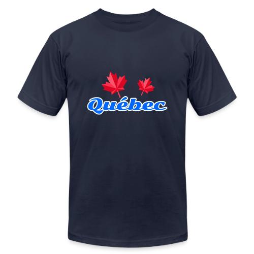 Québec with two red maple leaves - Unisex Jersey T-Shirt by Bella + Canvas