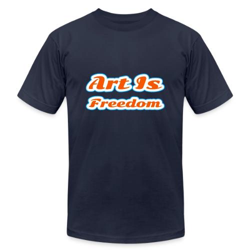 Art Is Freedom — Creative Expression Script - Unisex Jersey T-Shirt by Bella + Canvas