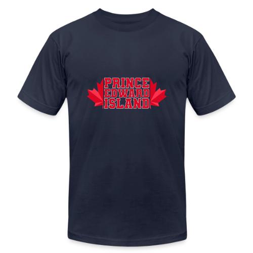Prince Edward Island with maple leaf - Unisex Jersey T-Shirt by Bella + Canvas