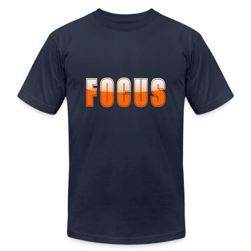 FOCUS Vibrant Orange Motivational Word Design - Unisex Jersey T-Shirt by Bella + Canvas