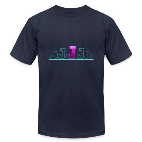Letter J – Capital Varsity Alphabet Monogram - Unisex Jersey T-Shirt by Bella + Canvas