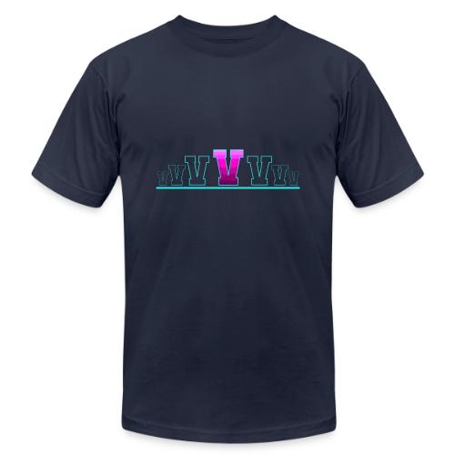 Letter V – Capital Varsity Alphabet Monogram - Unisex Jersey T-Shirt by Bella + Canvas