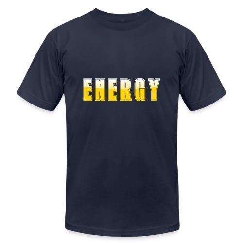 ENERGY Electric Yellow Power Word Design - Unisex Jersey T-Shirt by Bella + Canvas