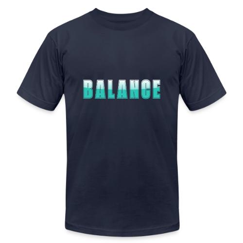 BALANCE Calm Teal Minimal Word Art Design - Unisex Jersey T-Shirt by Bella + Canvas