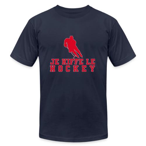 I love hockey - Unisex Jersey T-Shirt by Bella + Canvas