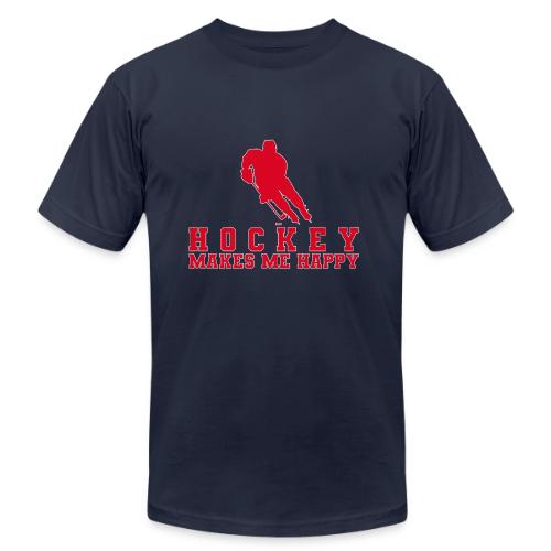 Hockey makes me happy - Unisex Jersey T-Shirt by Bella + Canvas