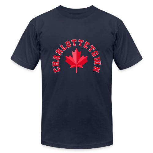 Charlottetown with maple leaf - Unisex Jersey T-Shirt by Bella + Canvas