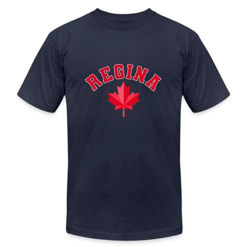 Regina with maple leaf - Unisex Jersey T-Shirt by Bella + Canvas