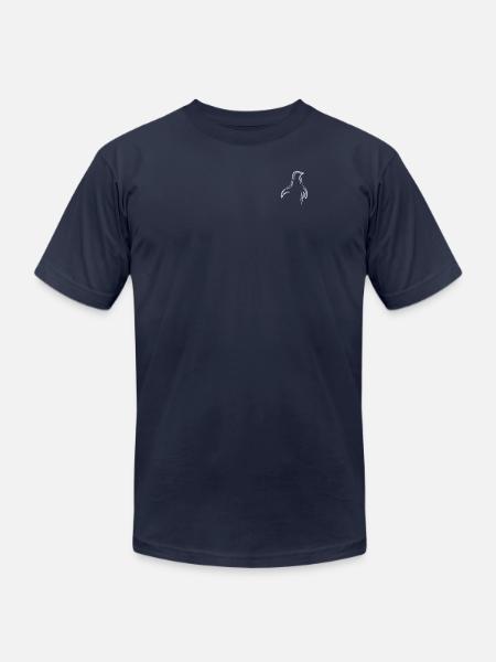 Penguin Chalk Drawing - Unisex Jersey T-Shirt by Bella + Canvas - navy