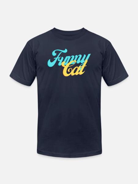 Funny cat - Unisex Jersey T-Shirt by Bella + Canvas - navy