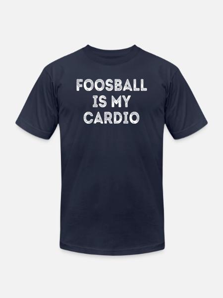 Foosball Is My Cardio - Unisex Jersey T-Shirt by Bella + Canvas - navy