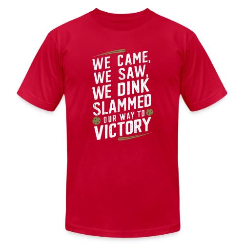 Dink Your Way to Victory! Funny Pickleball Design - Unisex Jersey T-Shirt by Bella + Canvas