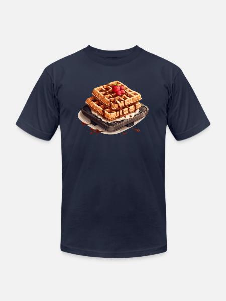 Waffles in the oven - Unisex Jersey T-Shirt by Bella + Canvas - navy