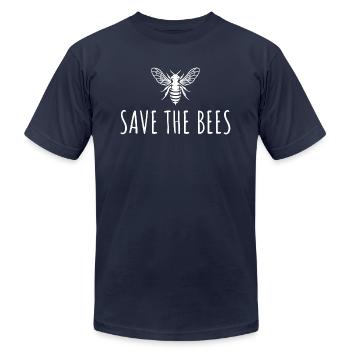 Sauvez le débardeur Bees - T-shirt unisexe Bella + Canvas - marine - Devant - Jose (178cm)