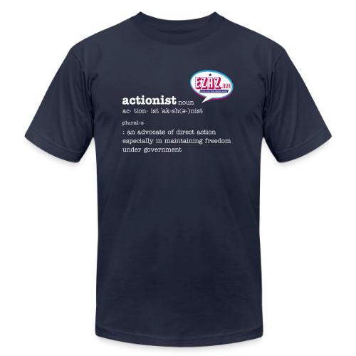 Actionist white ink - Unisex Jersey T-Shirt by Bella + Canvas