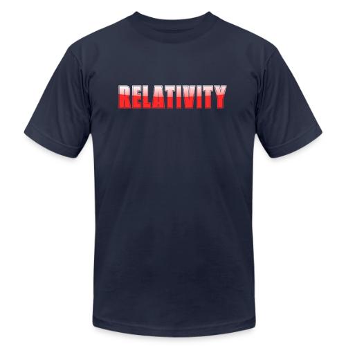Relativity Science Typography Design - Unisex Jersey T-Shirt by Bella + Canvas