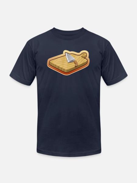 cutting board - Unisex Jersey T-Shirt by Bella + Canvas - navy