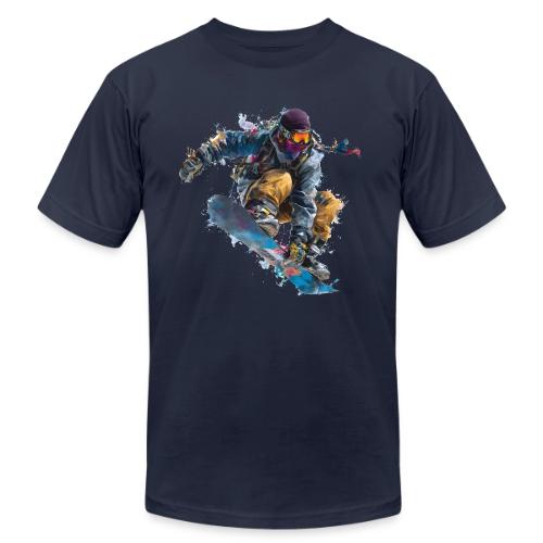 Snowboarding: Splash of Speed - Unisex Jersey T-Shirt by Bella + Canvas