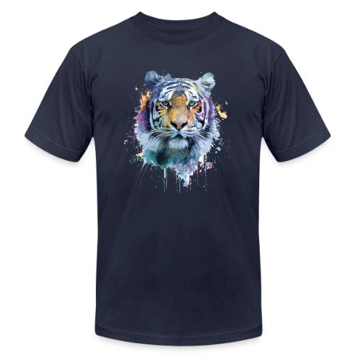 Splash-Art Tiger Face - Unisex Jersey T-Shirt by Bella + Canvas