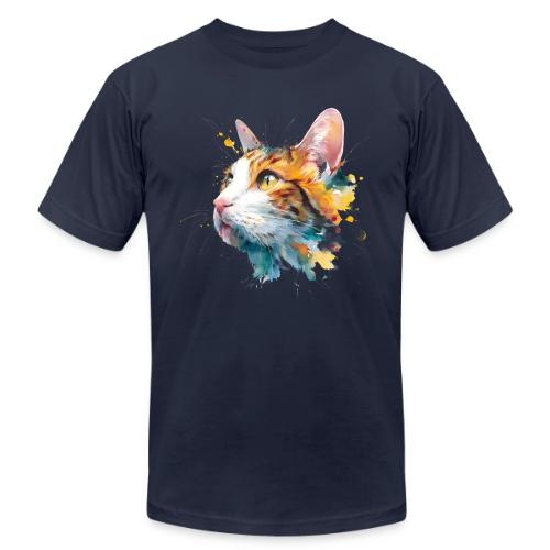 Cat: Feline Ink Burst - Unisex Jersey T-Shirt by Bella + Canvas