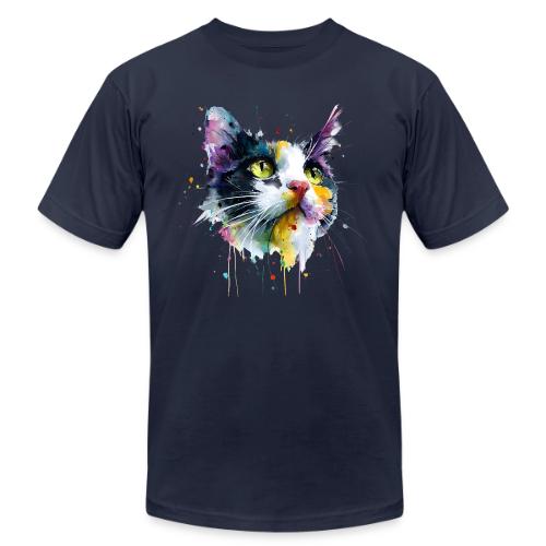 Cat: Painted Purr Expression - Unisex Jersey T-Shirt by Bella + Canvas