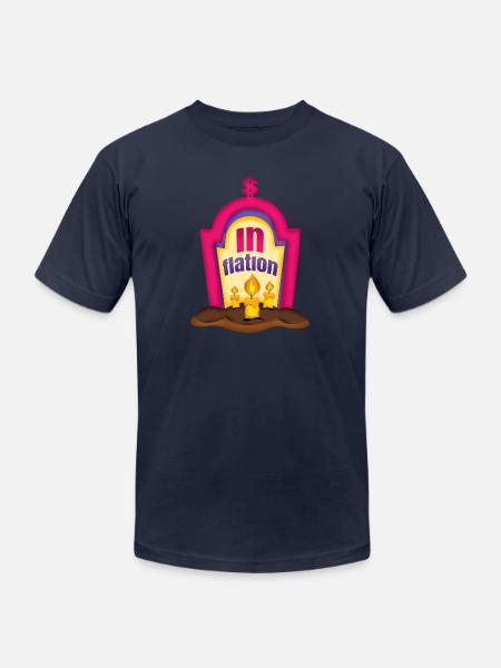 Halloween inflation grave - Unisex Jersey T-Shirt by Bella + Canvas - navy