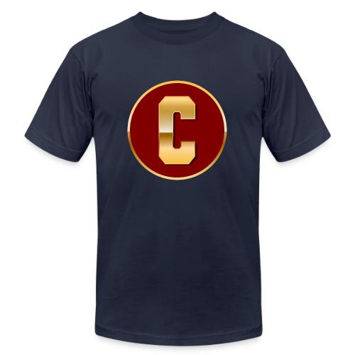 Letter C – Capital Varsity Alphabet Monogram - Unisex Jersey T-Shirt by Bella + Canvas