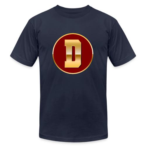 Letter D – Capital Varsity Alphabet Monogram - Unisex Jersey T-Shirt by Bella + Canvas