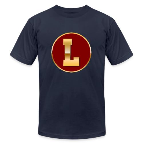Letter L – Capital Varsity Alphabet Monogram - Unisex Jersey T-Shirt by Bella + Canvas