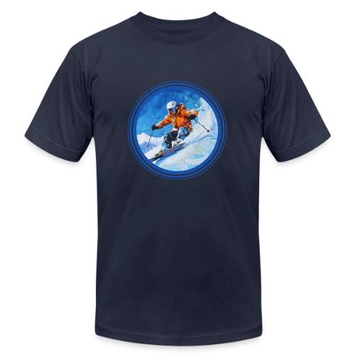 Skiing: On the Edge - Unisex Jersey T-Shirt by Bella + Canvas