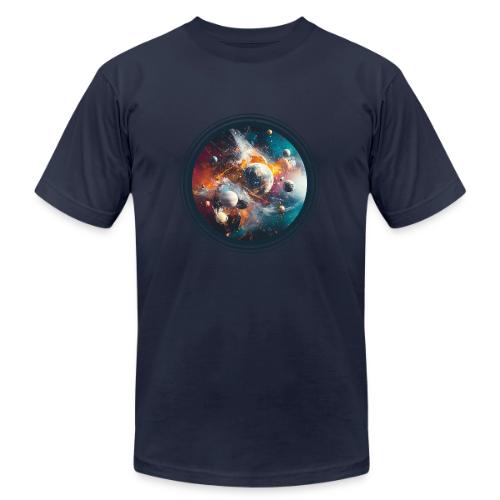 Planets in Acrylic Dreams - Unisex Jersey T-Shirt by Bella + Canvas
