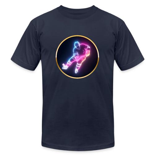Hockey: Neon Ice Striker - Unisex Jersey T-Shirt by Bella + Canvas