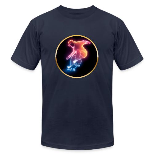 Skateboarding: Golden Trick Rider - Unisex Jersey T-Shirt by Bella + Canvas
