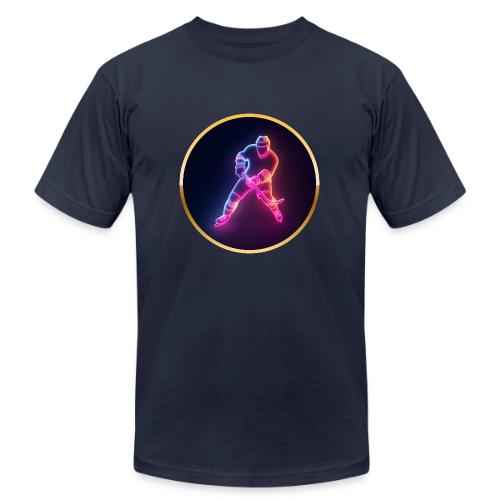 Hockey: Neon Ice Strike - Unisex Jersey T-Shirt by Bella + Canvas