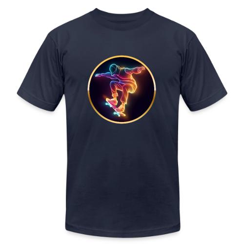 Skateboarding: Midnight Neon Skater - Unisex Jersey T-Shirt by Bella + Canvas