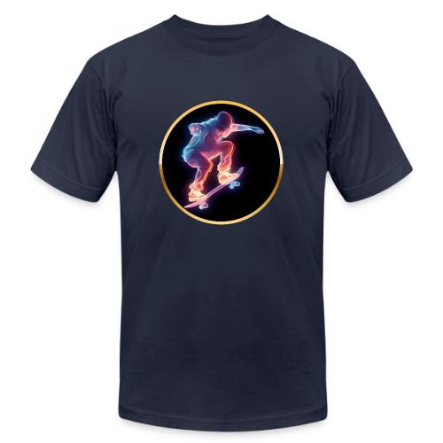 Skateboarding: Neon Skate Orbit - Unisex Jersey T-Shirt by Bella + Canvas