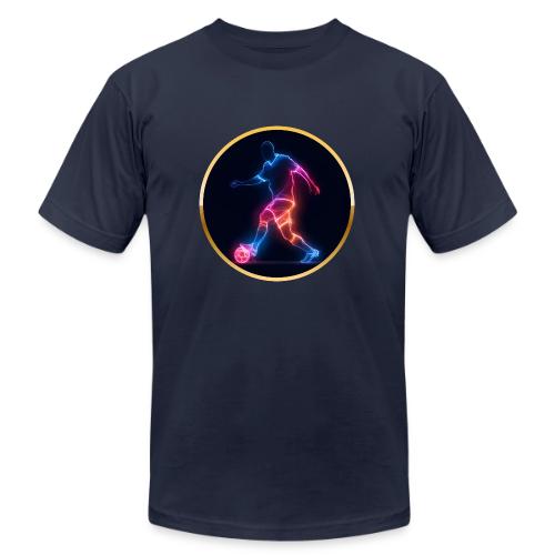 Soccer: Electric Kick Ring - Unisex Jersey T-Shirt by Bella + Canvas