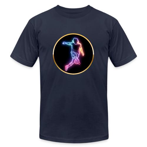 Soccer: Neon Goal Fusion - Unisex Jersey T-Shirt by Bella + Canvas