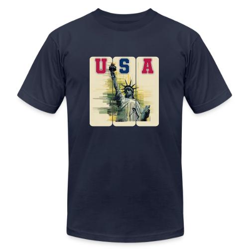 Art illustration of the Statue of Liberty - Unisex Jersey T-Shirt by Bella + Canvas