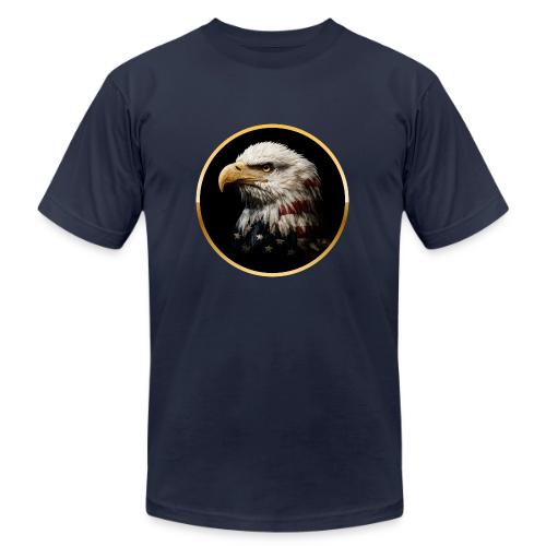 America: Golden Freedom Crest - Unisex Jersey T-Shirt by Bella + Canvas