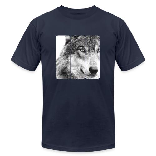 Wolf Face Triptych: Silent Alpha - Unisex Jersey T-Shirt by Bella + Canvas