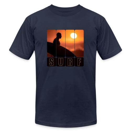 Surfing: Sunset Surf Panels - Unisex Jersey T-Shirt by Bella + Canvas
