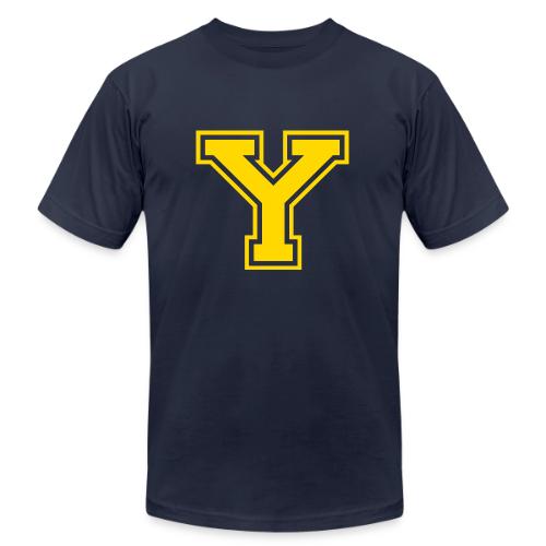 Letter Y – Capital Athletic Alphabet Monogram - Unisex Jersey T-Shirt by Bella + Canvas