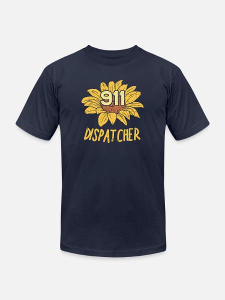 911 Dispatcher - Unisex Jersey T-Shirt by Bella + Canvas - navy