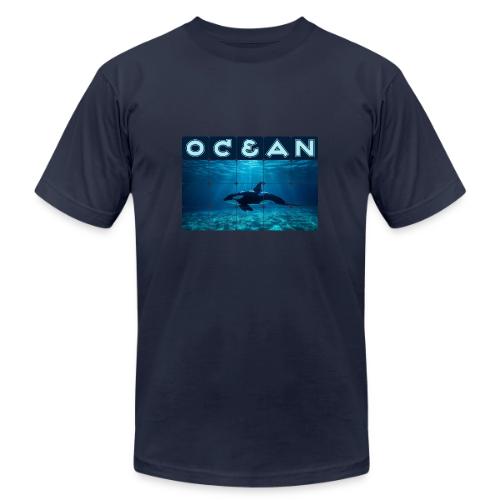 Ocean: Orca in Motion - Unisex Jersey T-Shirt by Bella + Canvas
