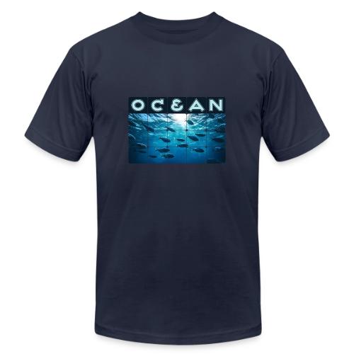 Ocean: Silver Tide - Unisex Jersey T-Shirt by Bella + Canvas